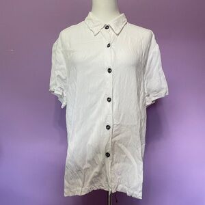 White Josephine Chaus button down size L